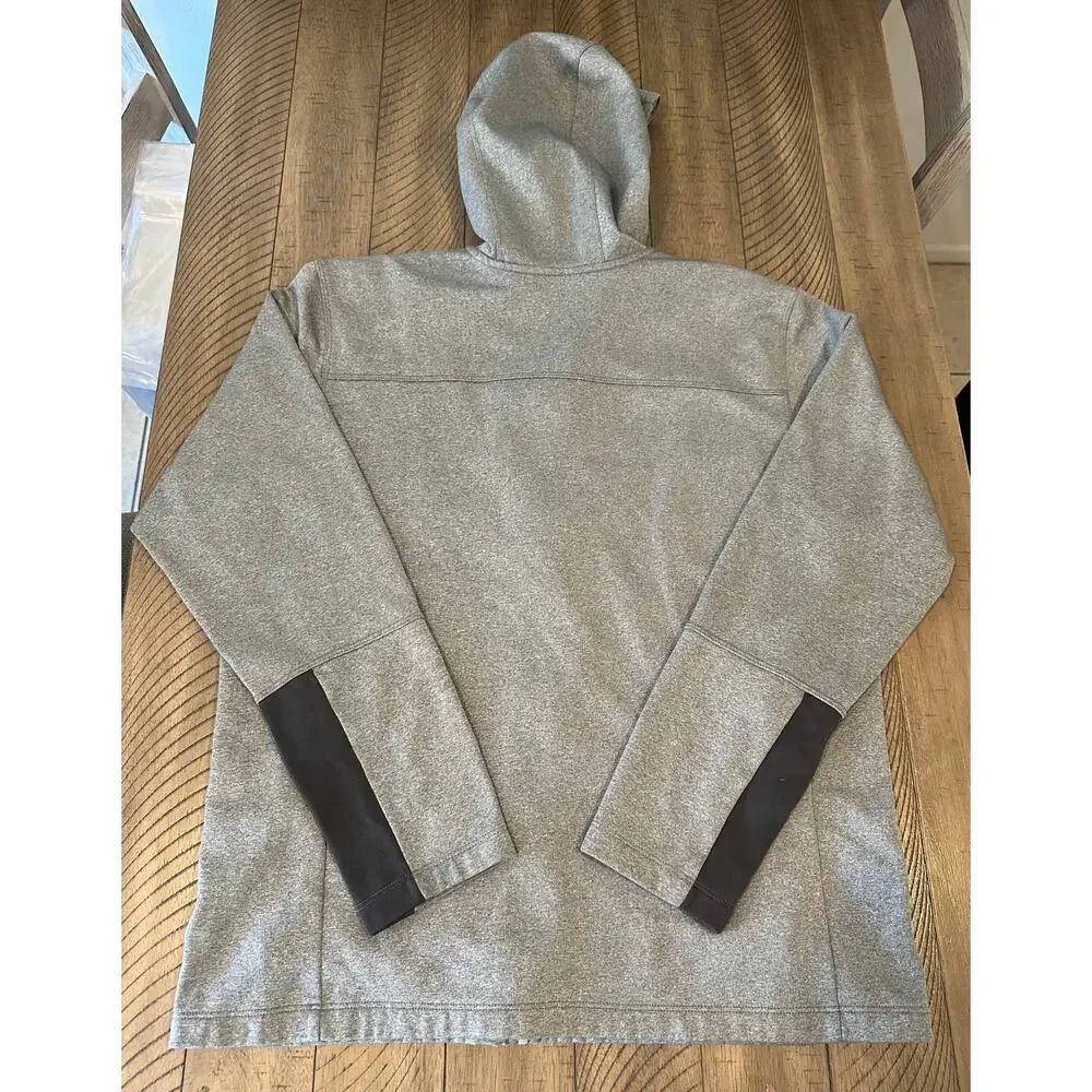 The North Face Men's Gray Full Zip Hooded Fleece Jacket XL Defects